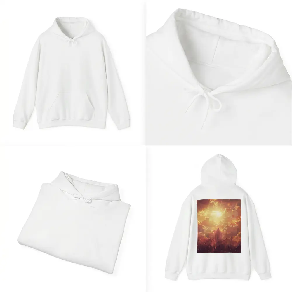 Jesus Christ Ascending Into Golden Heavenly Light – Hoodies