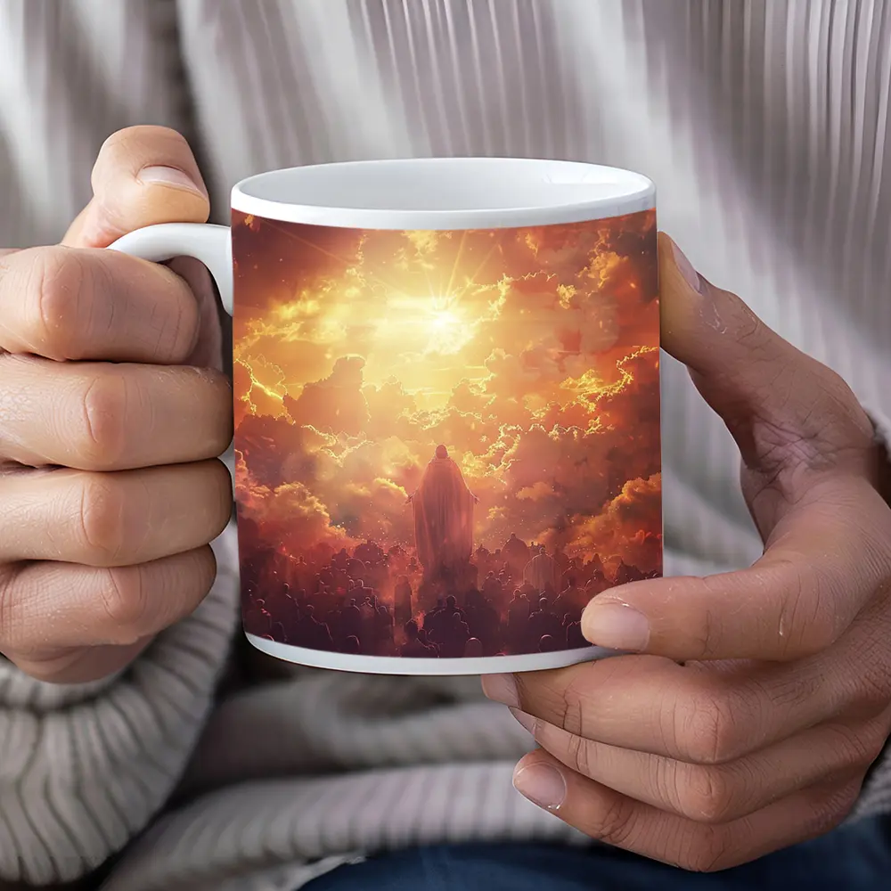 Jesus Christ Ascending Into Golden Heavenly Light – Mugs