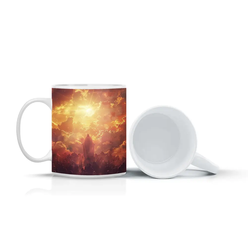 Jesus Christ Ascending Into Golden Heavenly Light – Mugs