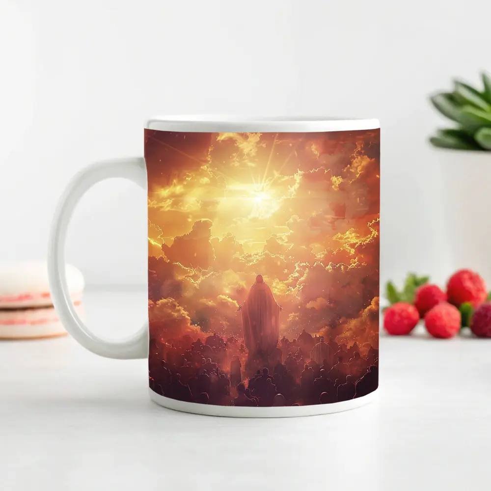Jesus Christ Ascending Into Golden Heavenly Light – Mugs
