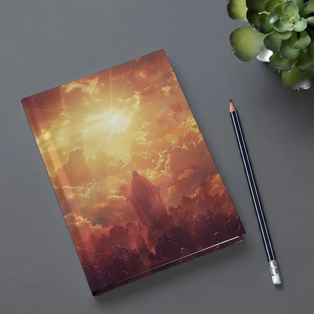 Jesus Christ Ascending Into Golden Heavenly Light – Notebooks