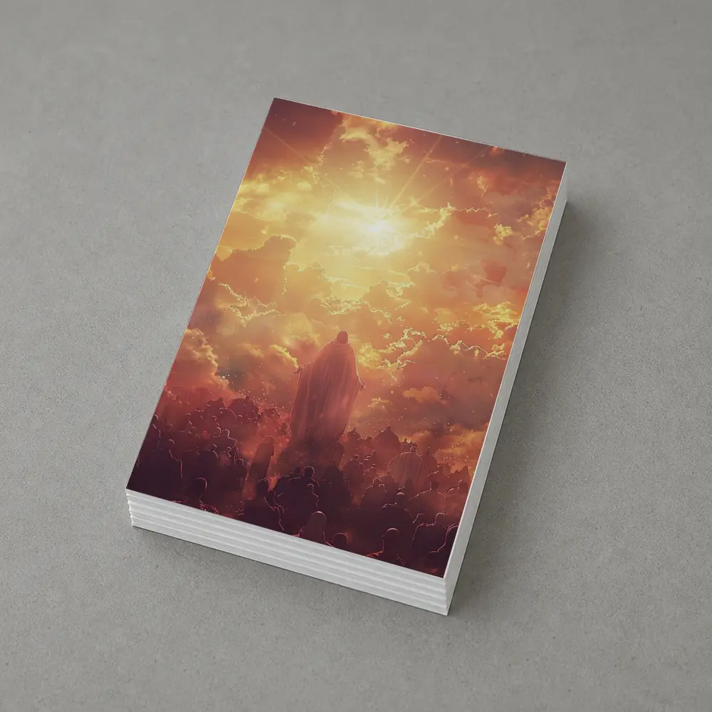 Jesus Christ Ascending Into Golden Heavenly Light – Postcards