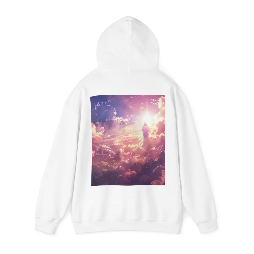 Jesus Walking Through Glowing Heavenly Clouds – Hoodies