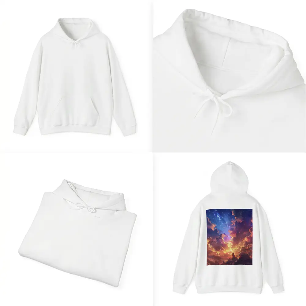 Anime Fantasy Sky Lone Figure Glowing Clouds – Hoodies