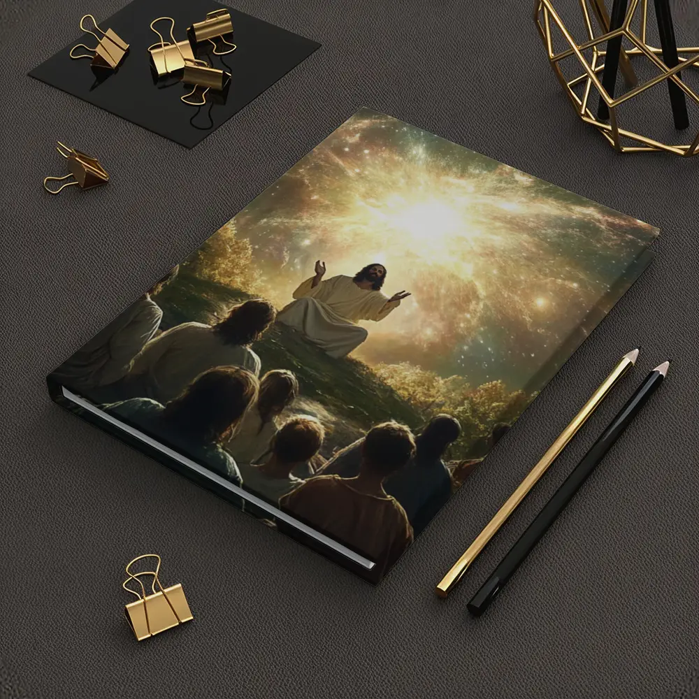 Jesus Preaching Under Cosmic Galaxy Light – Notebooks