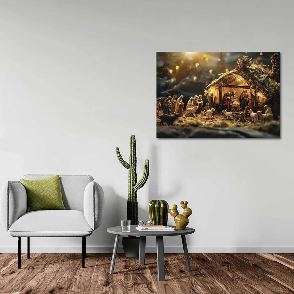 Nativity Scene Manger Christmas Holy Family – Wall Art