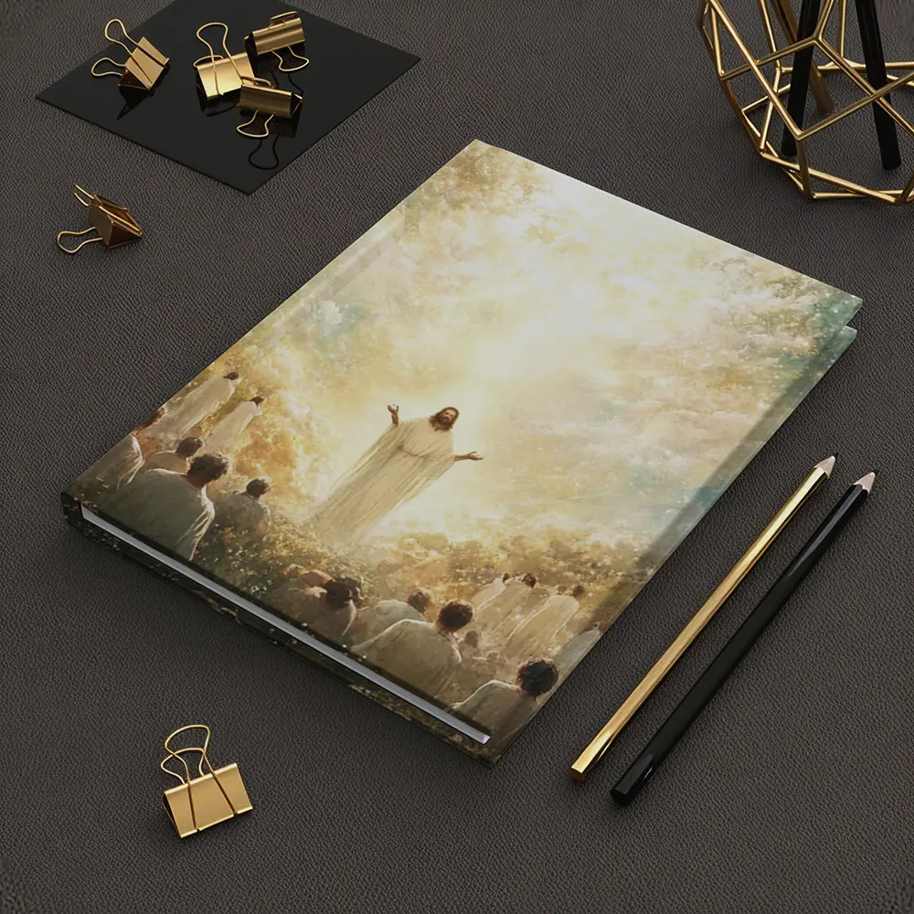 Jesus Christ Glowing Light Heavenly Garden Scene – Notebooks