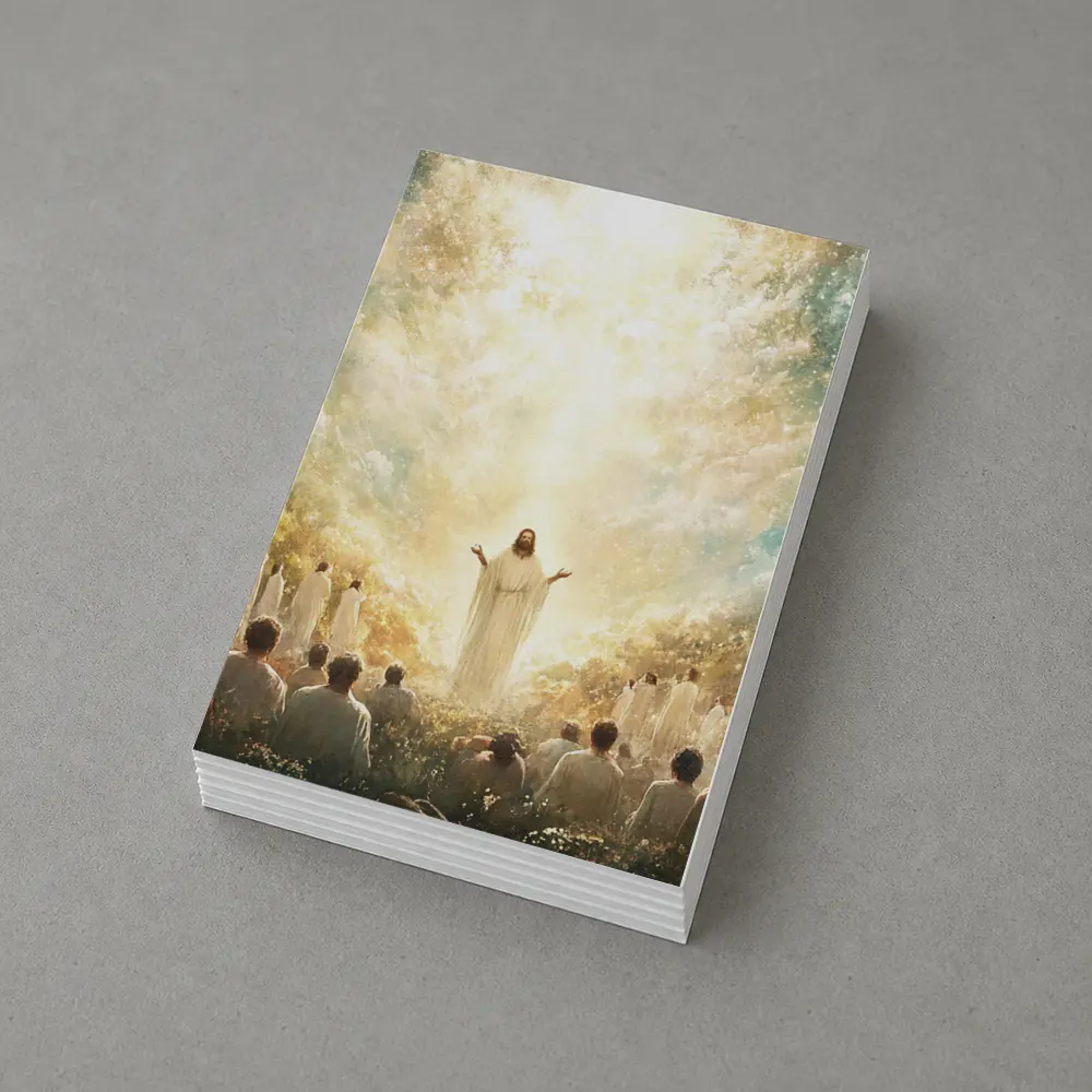Jesus Christ Glowing Light Heavenly Garden Scene – Postcards