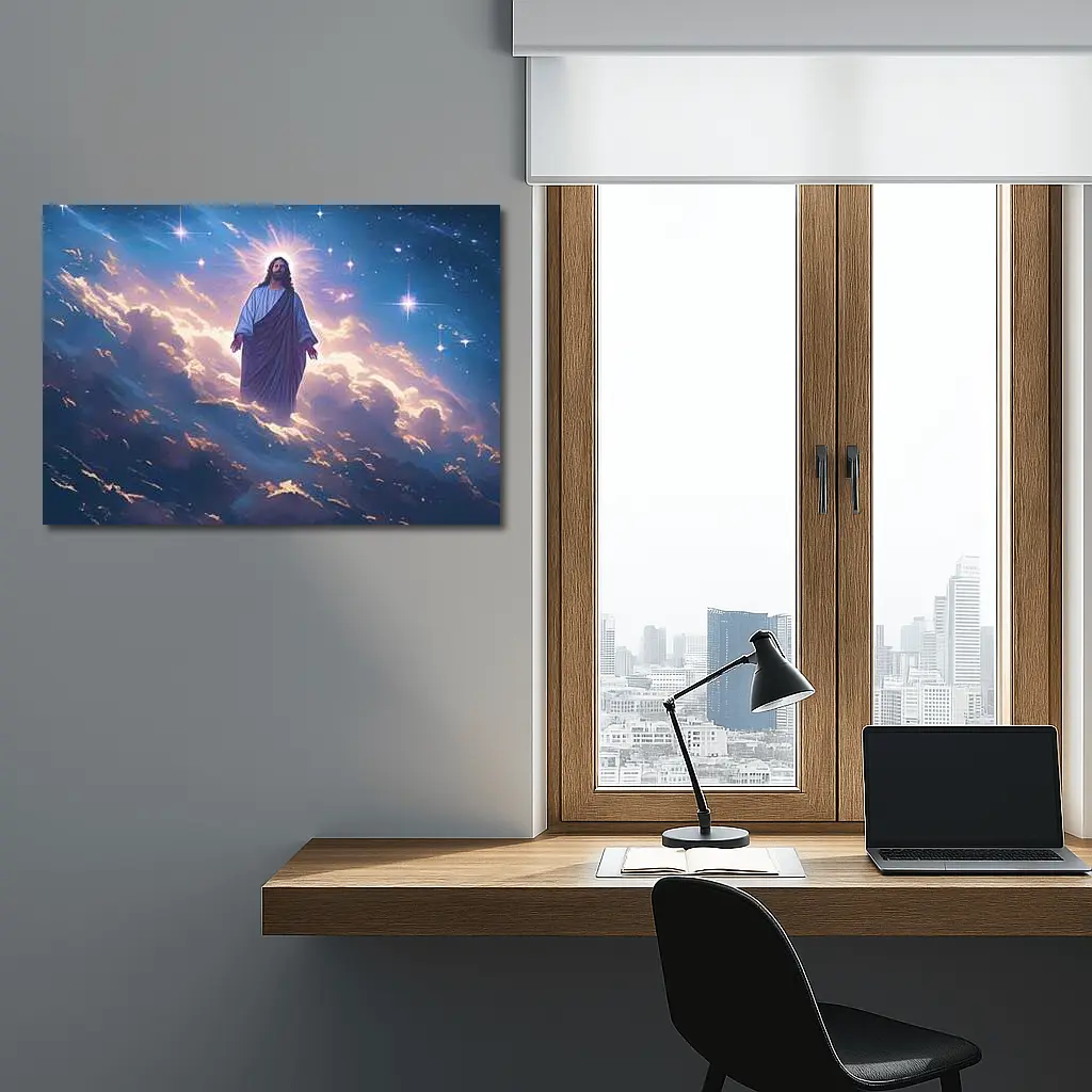 Jesus Christ Ascending Among Stars and Clouds – Wall Art