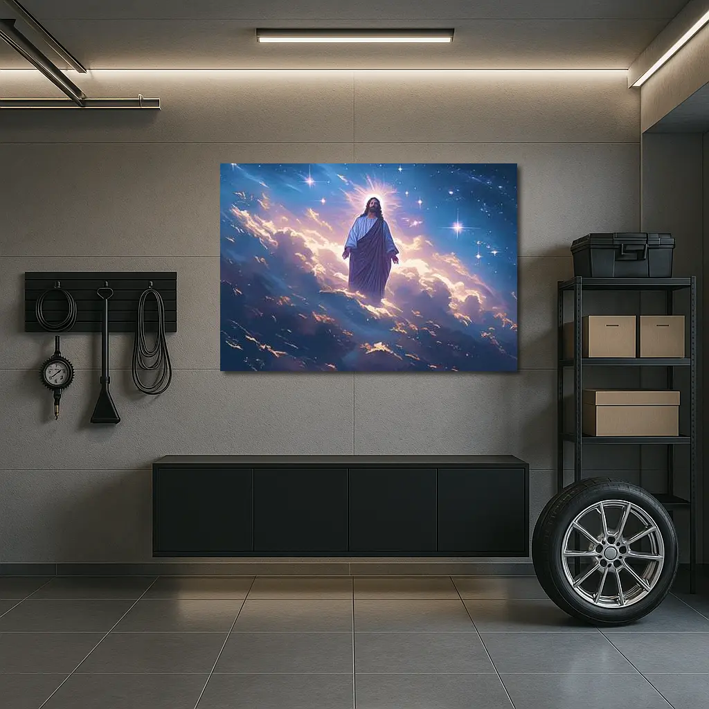 Jesus Christ Ascending Among Stars and Clouds – Wall Art