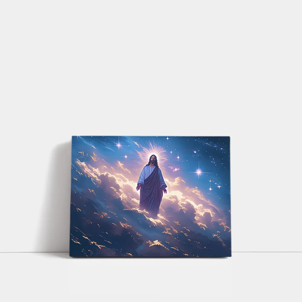 Jesus Christ Ascending Among Stars and Clouds – Wall Art