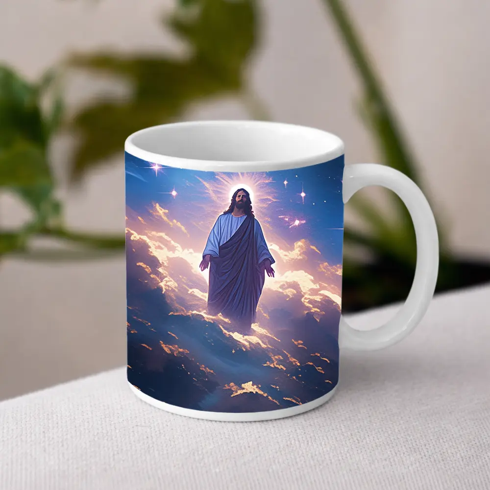 Jesus Christ Ascending Among Stars and Clouds – Mugs