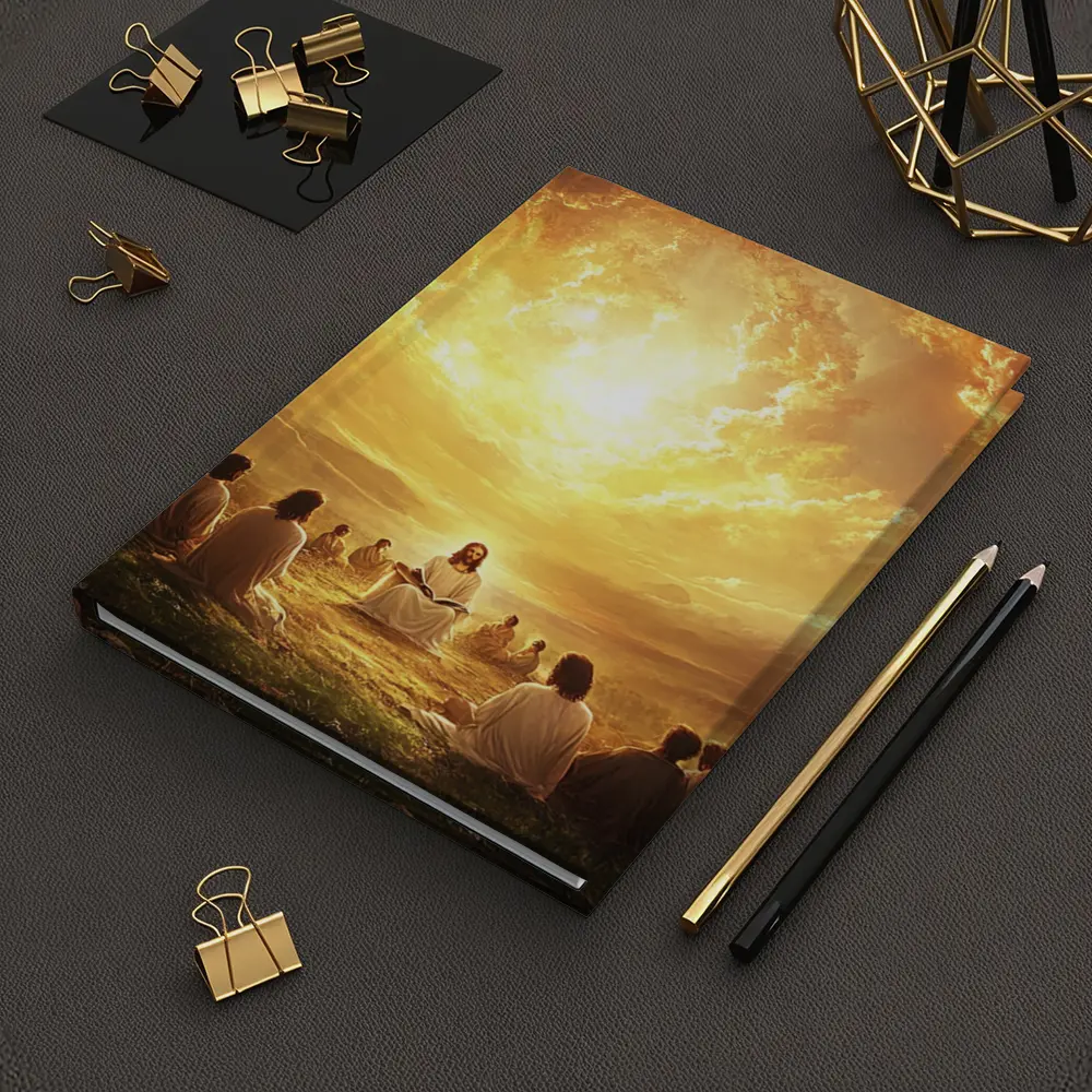 Jesus Teaching Disciples Golden Heavenly Sky – Notebooks