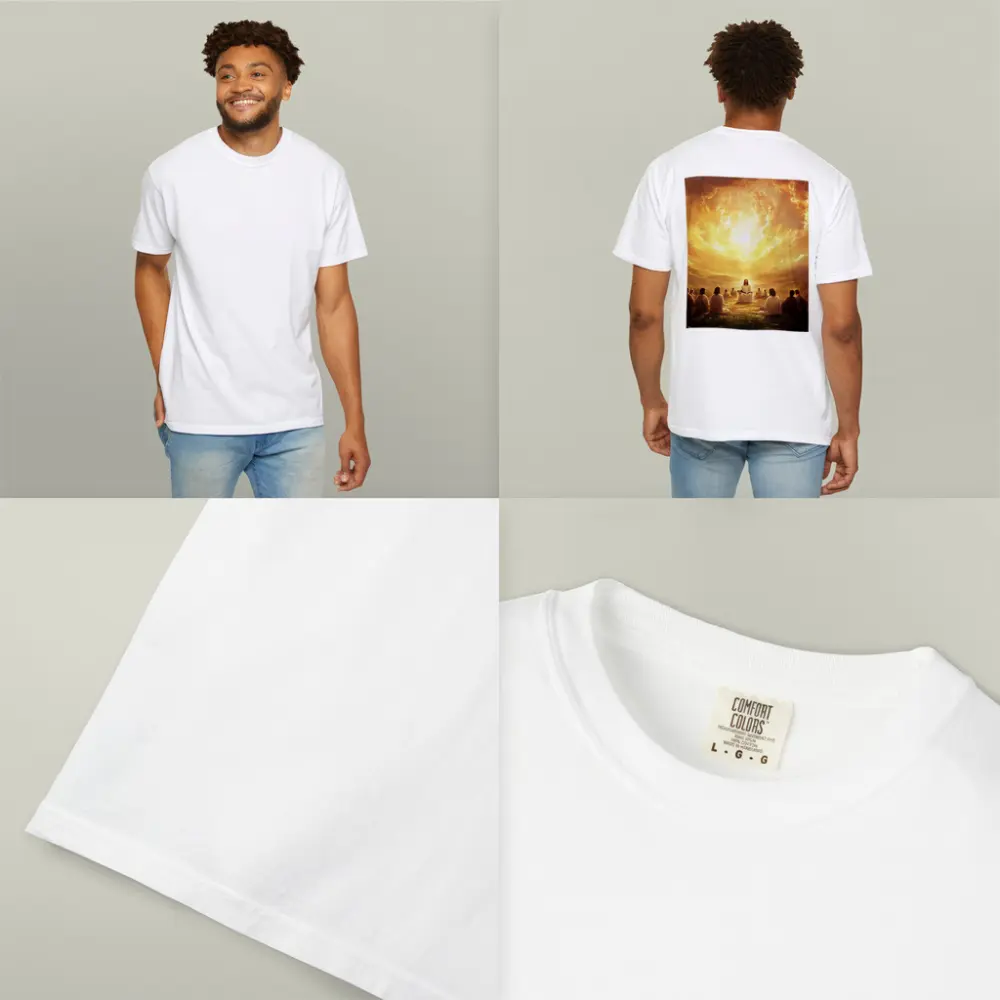 Jesus Teaching Disciples Golden Heavenly Sky – T-Shirts
