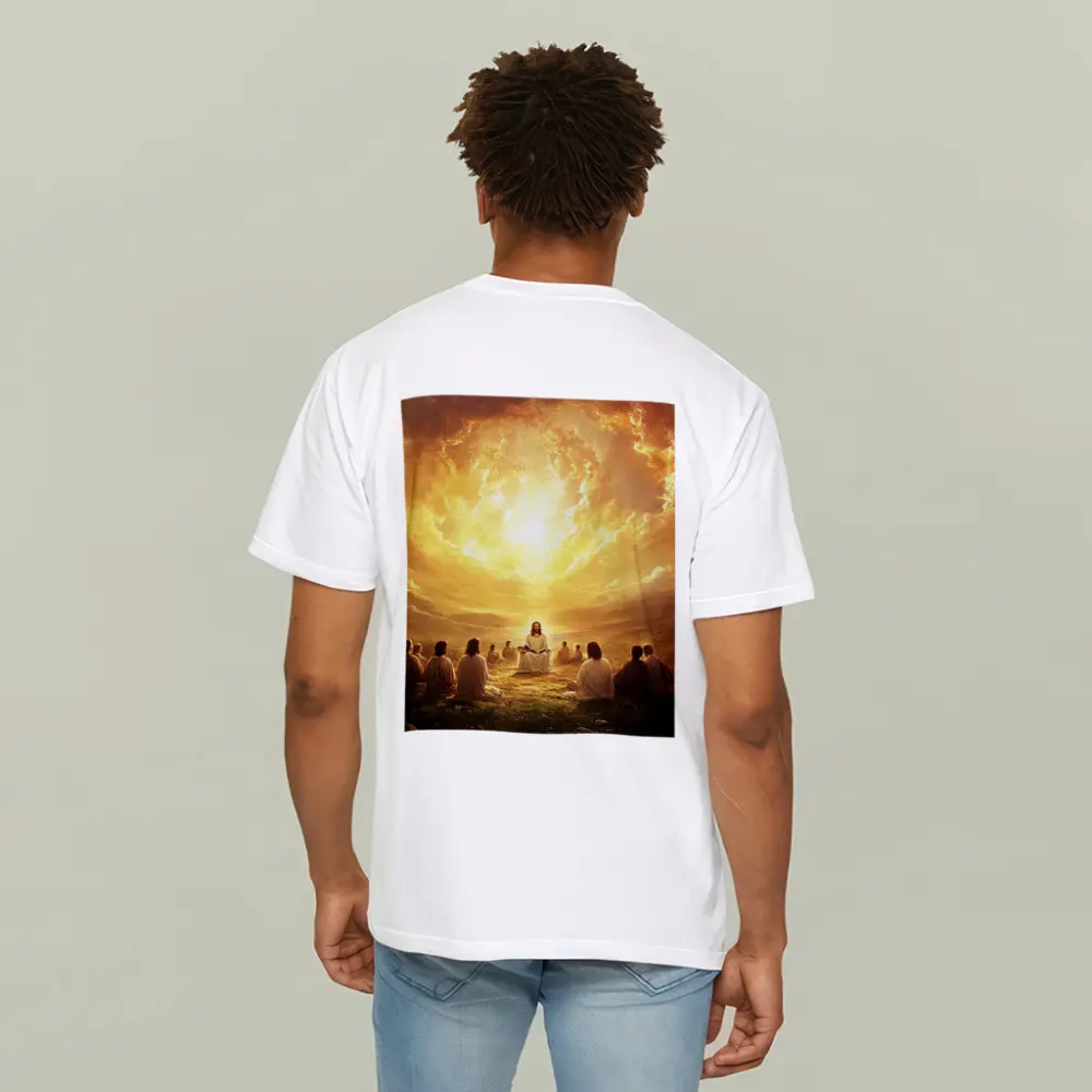 Jesus Teaching Disciples Golden Heavenly Sky – T-Shirts