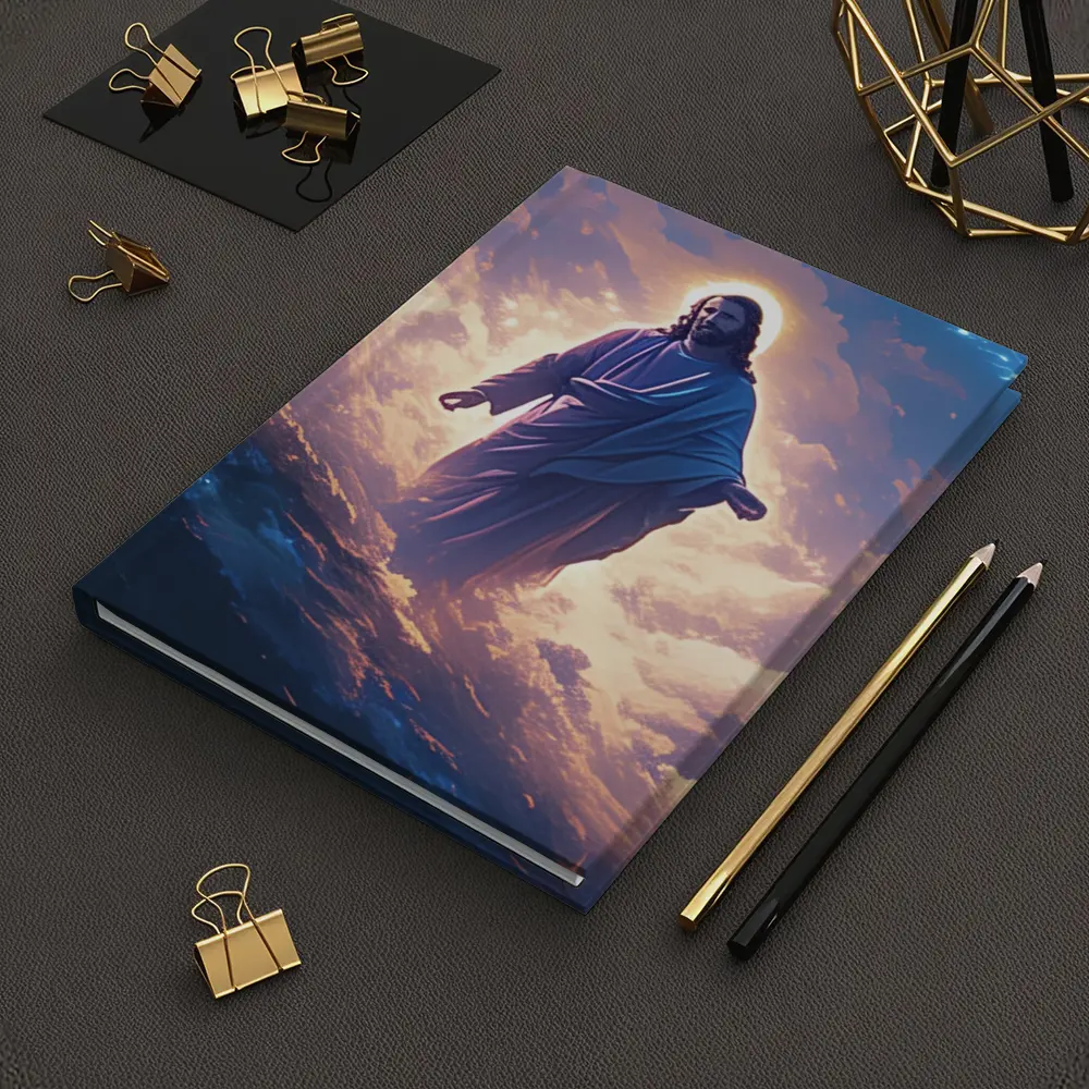 Jesus Christ Walking Among Heavenly Clouds Stars – Notebooks