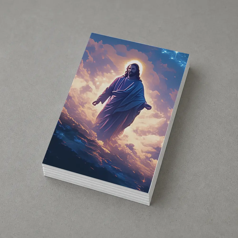Jesus Christ Walking Among Heavenly Clouds Stars – Postcards