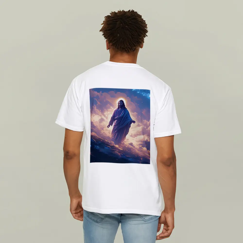 Jesus Christ Walking Among Heavenly Clouds Stars – T-Shirts