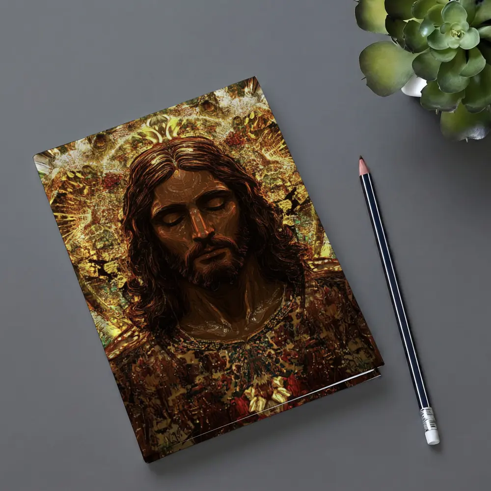 Jesus Christ Golden Halo Divine Art – Notebooks