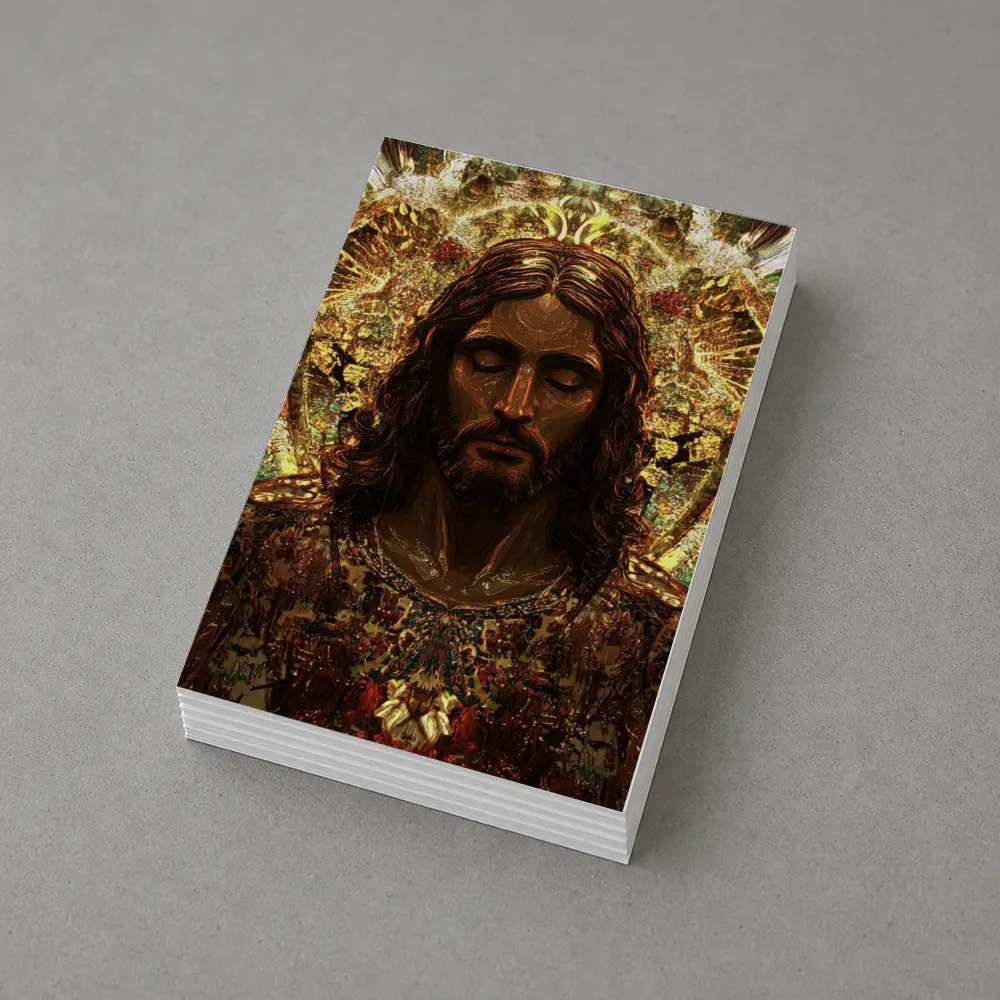 Jesus Christ Golden Halo Divine Art – Postcards