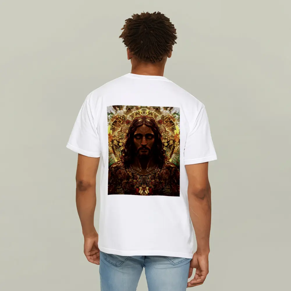Jesus Christ Golden Halo Divine Art – T-Shirts