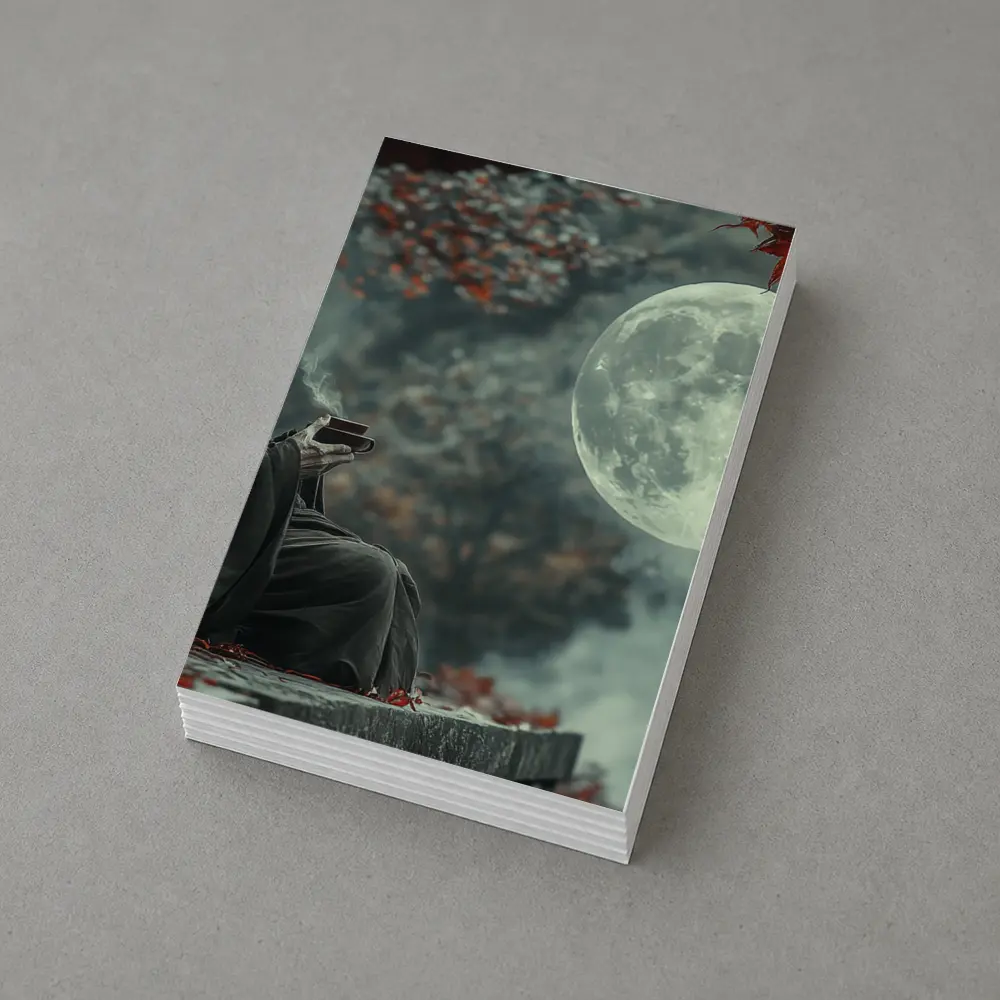 Zen Monk Tea Full Moon Red Maples – Postcards