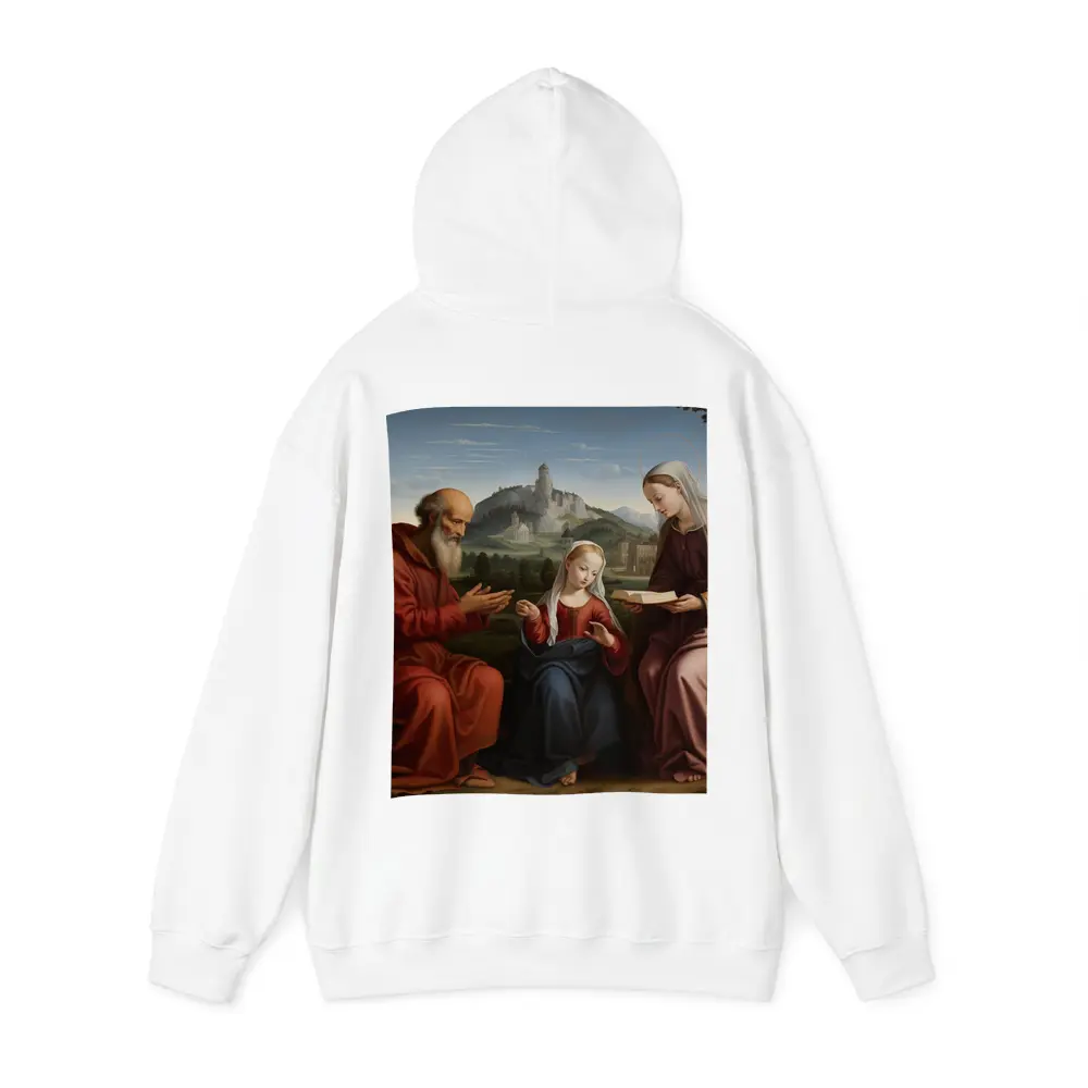 Renaissance Holy Family Classical Landscape Painting – Hoodies