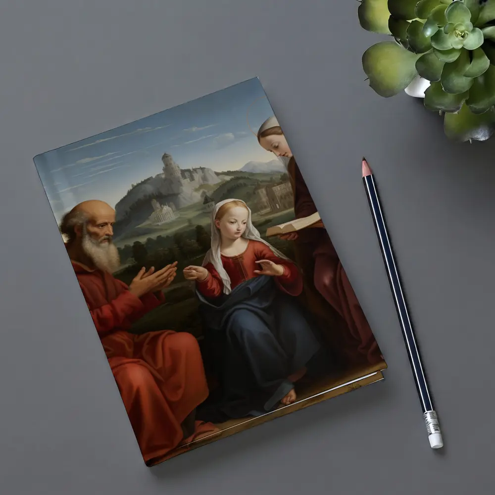 Renaissance Holy Family Classical Landscape Painting – Notebooks