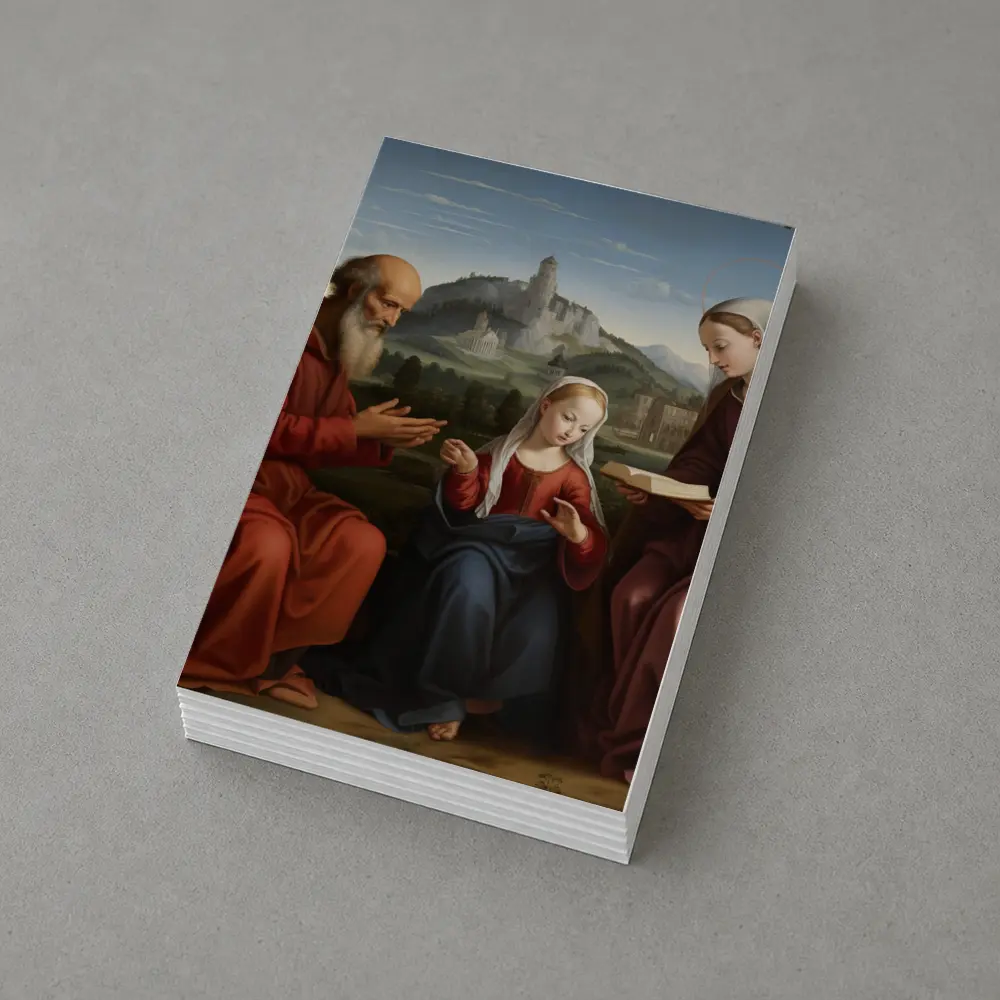 Renaissance Holy Family Classical Landscape Painting – Postcards