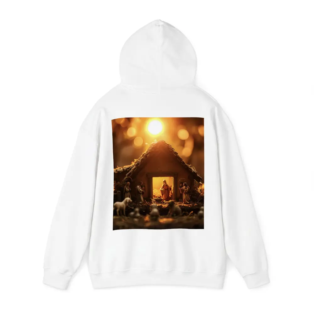 Nativity Scene Manger Warm Golden Light – Hoodies