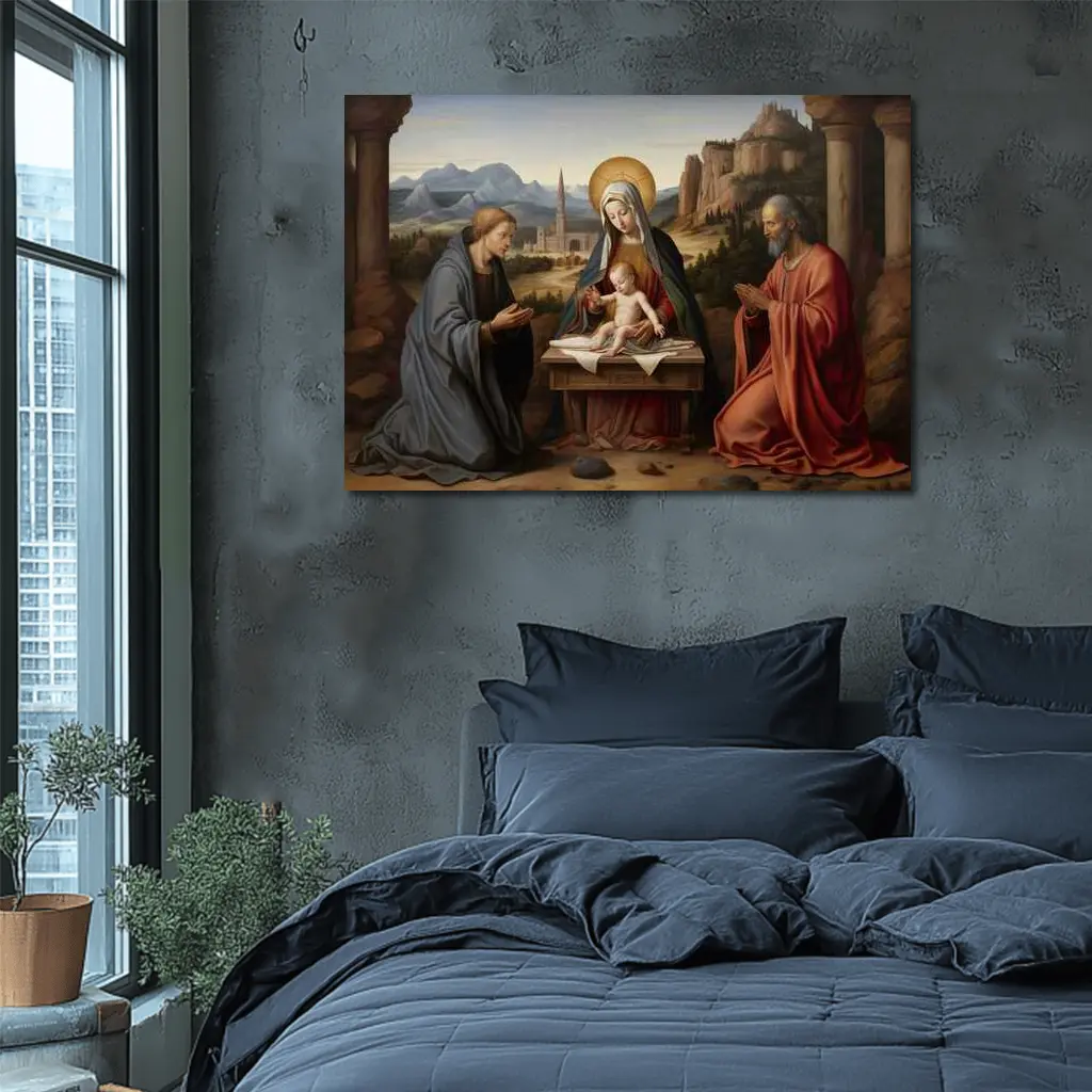 Madonna Child Saints Renaissance Religious Painting – Wall Art