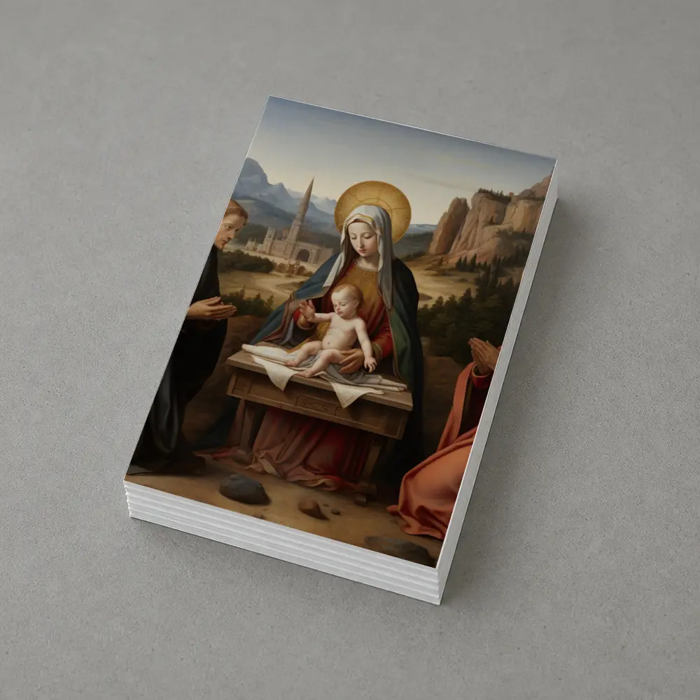 Madonna Child Saints Renaissance Religious Painting – Postcards