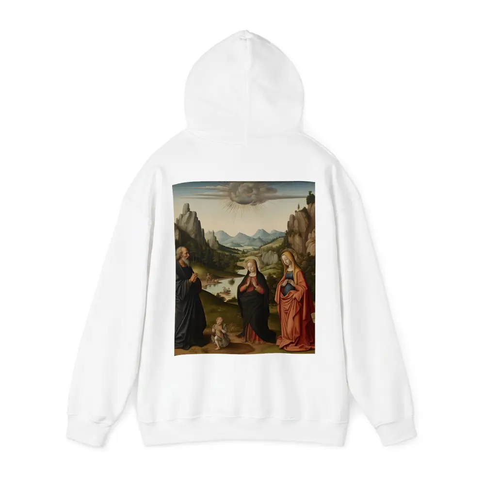 Renaissance Holy Family Landscape Religious Painting – Hoodies