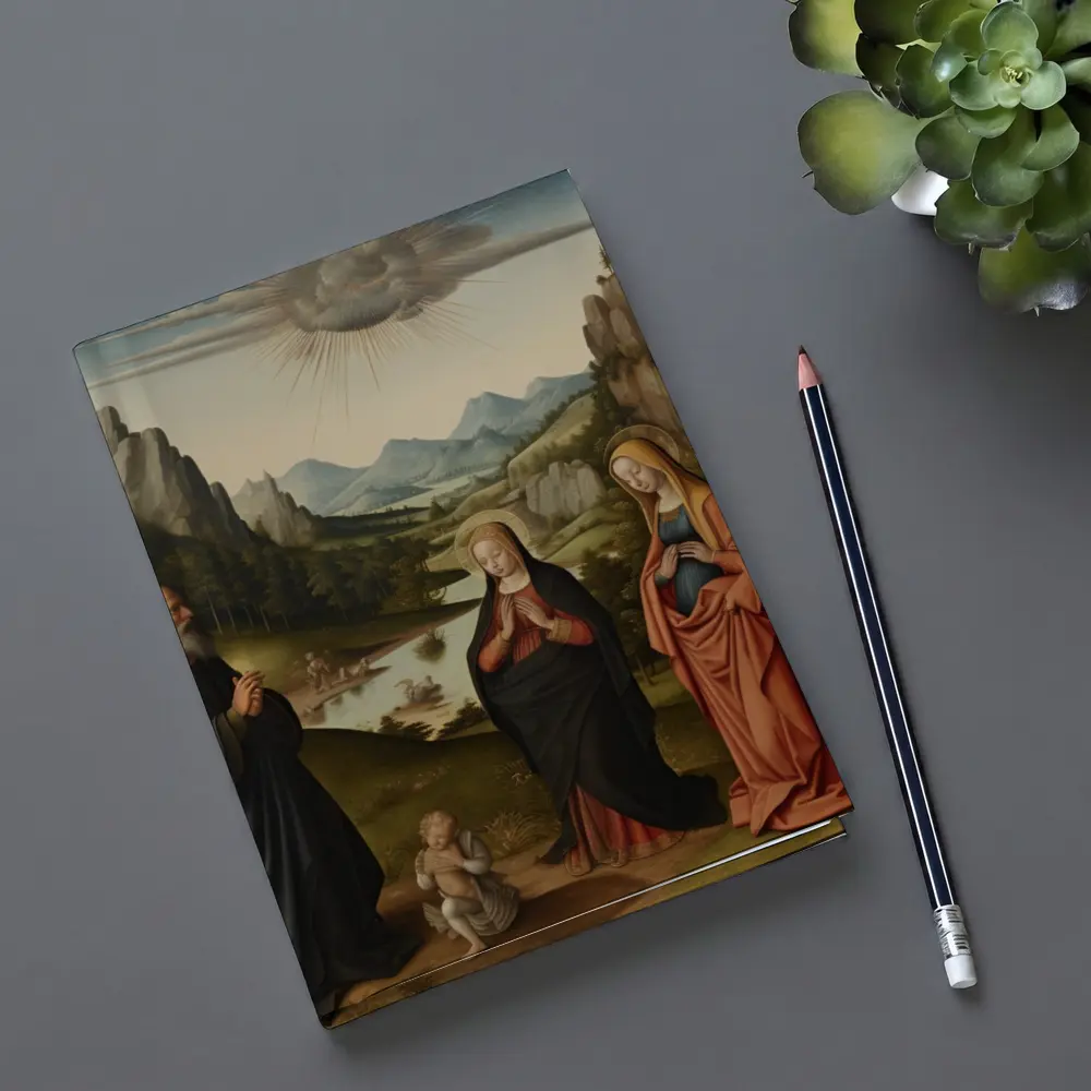 Renaissance Holy Family Landscape Religious Painting – Notebooks