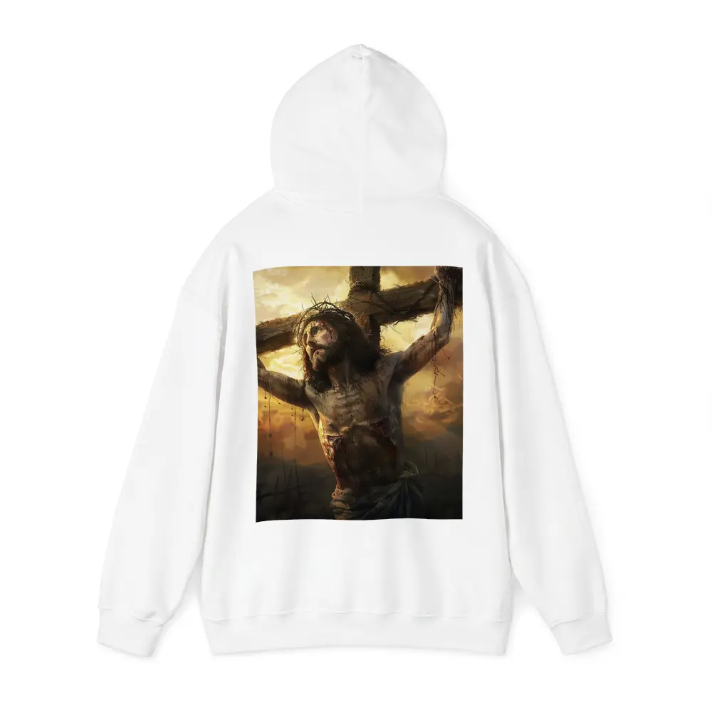 Jesus Christ Crucifixion Golden Sky Art – Hoodies