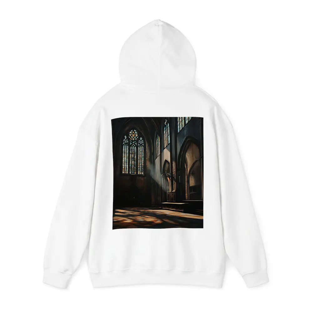 Gothic Cathedral Interior Stained Glass Light – Hoodies