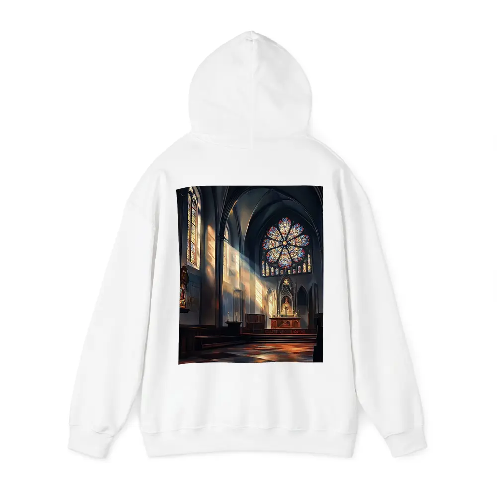 Gothic Cathedral Interior Stained Glass Light – Hoodies
