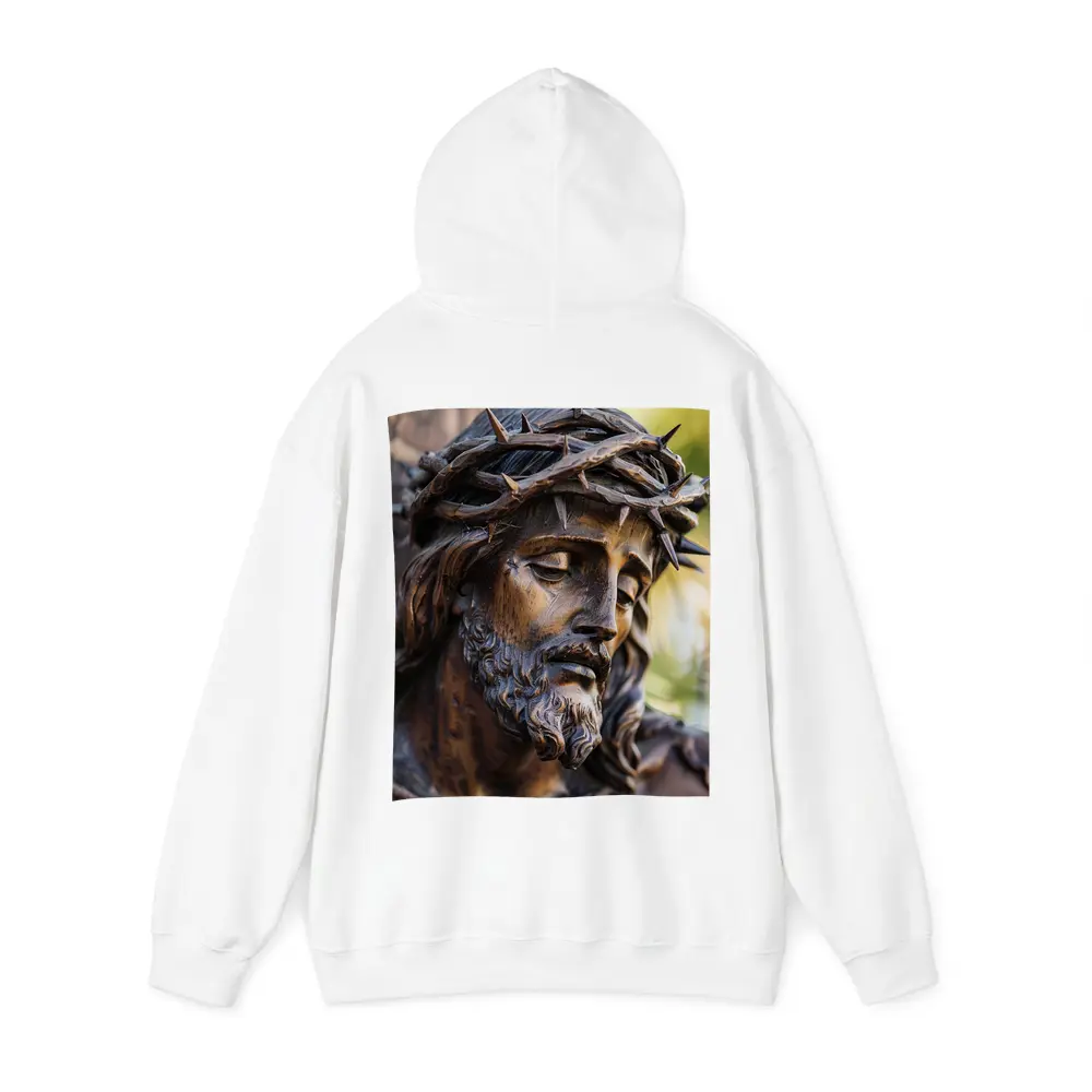 Jesus Christ Crown of Thorns Wood Sculpture – Hoodies