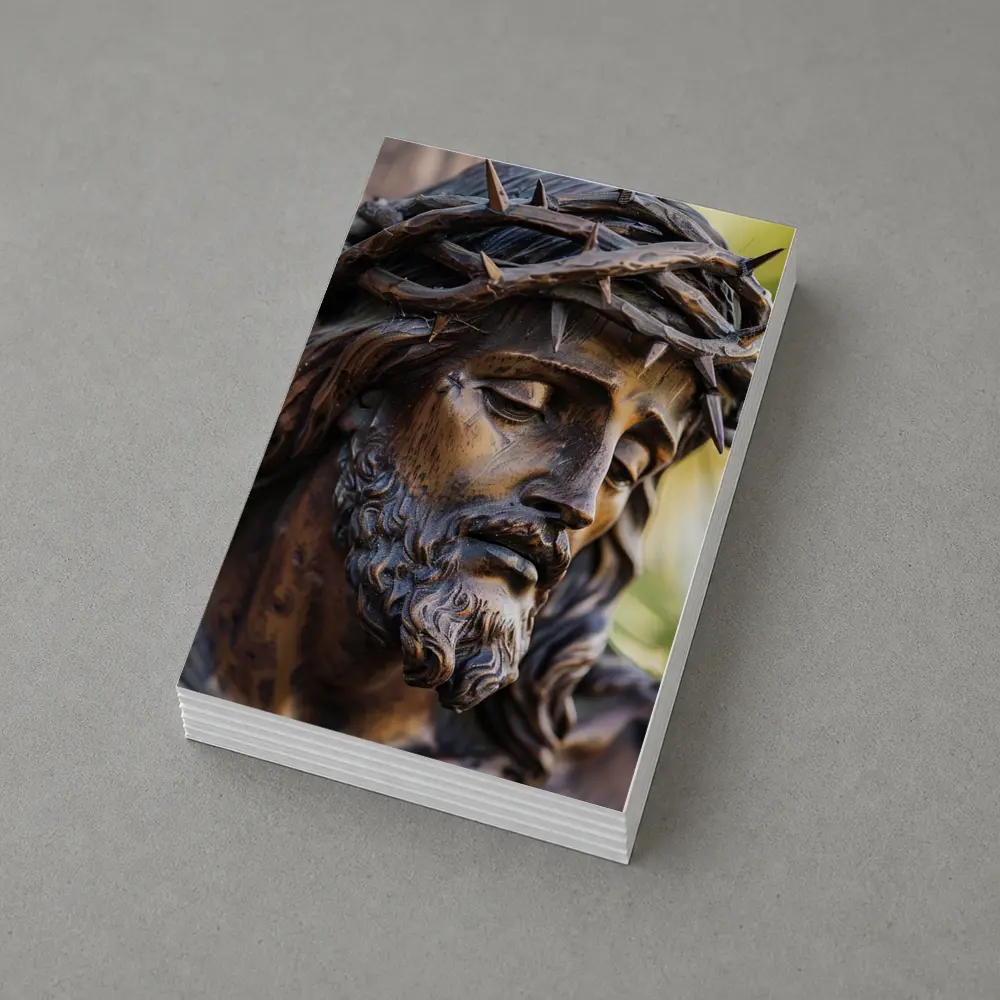 Jesus Christ Crown of Thorns Wood Sculpture – Postcards