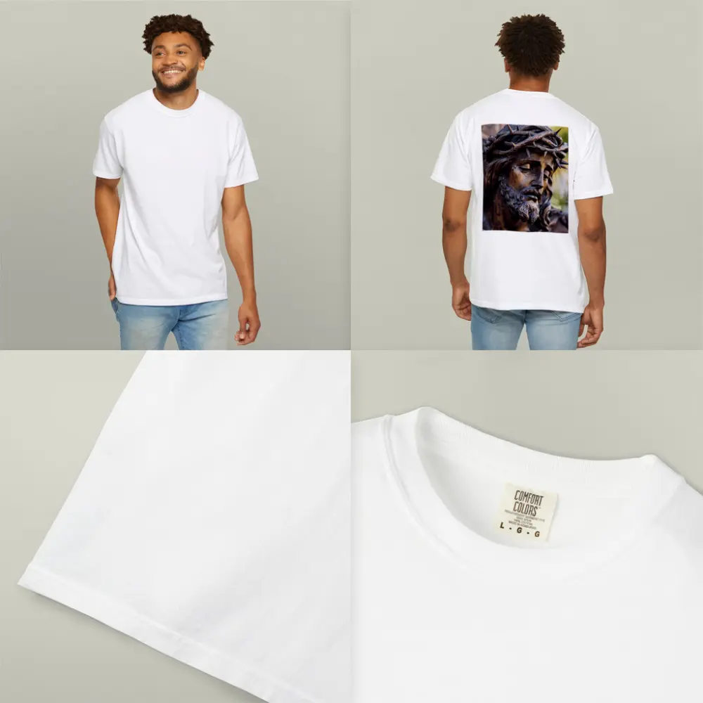 Jesus Christ Crown of Thorns Wood Sculpture – T-Shirts