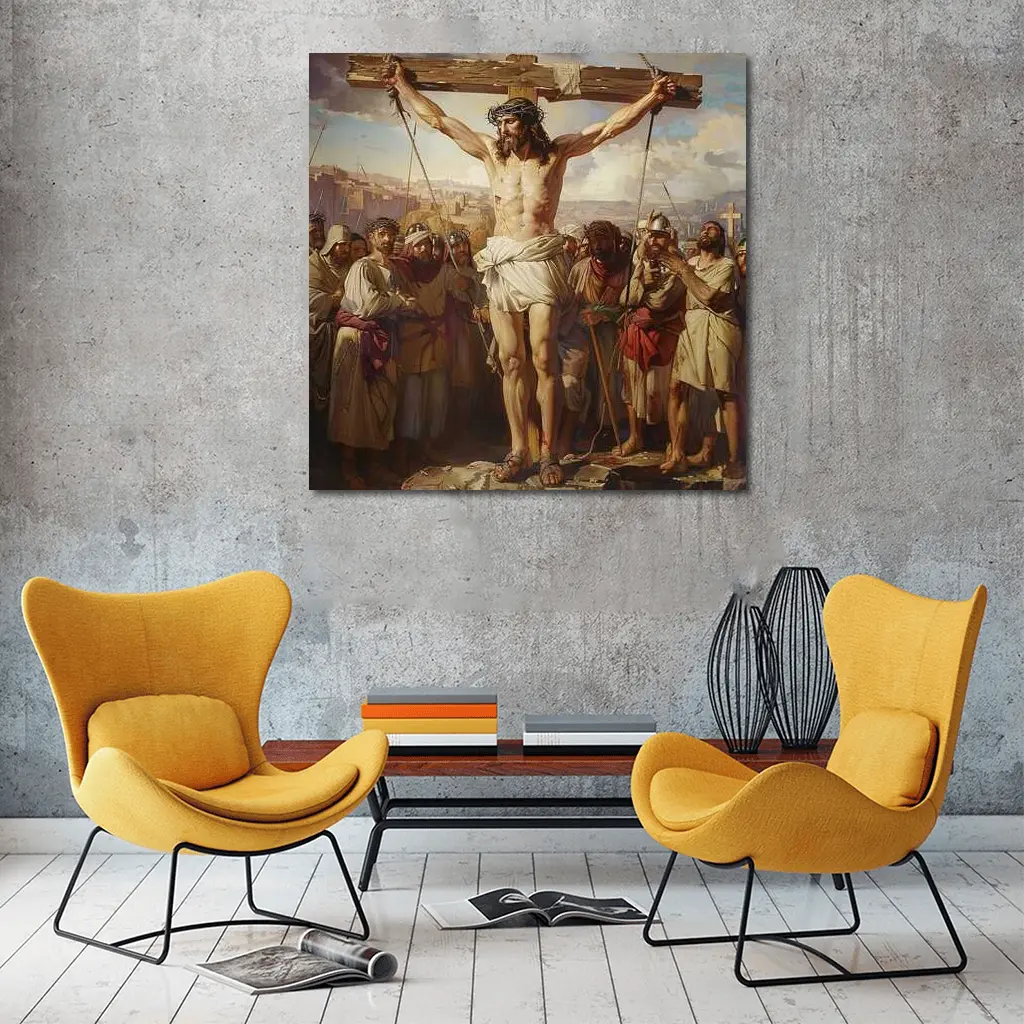 Jesus Christ Crucifixion Classical Oil Painting – Wall Art