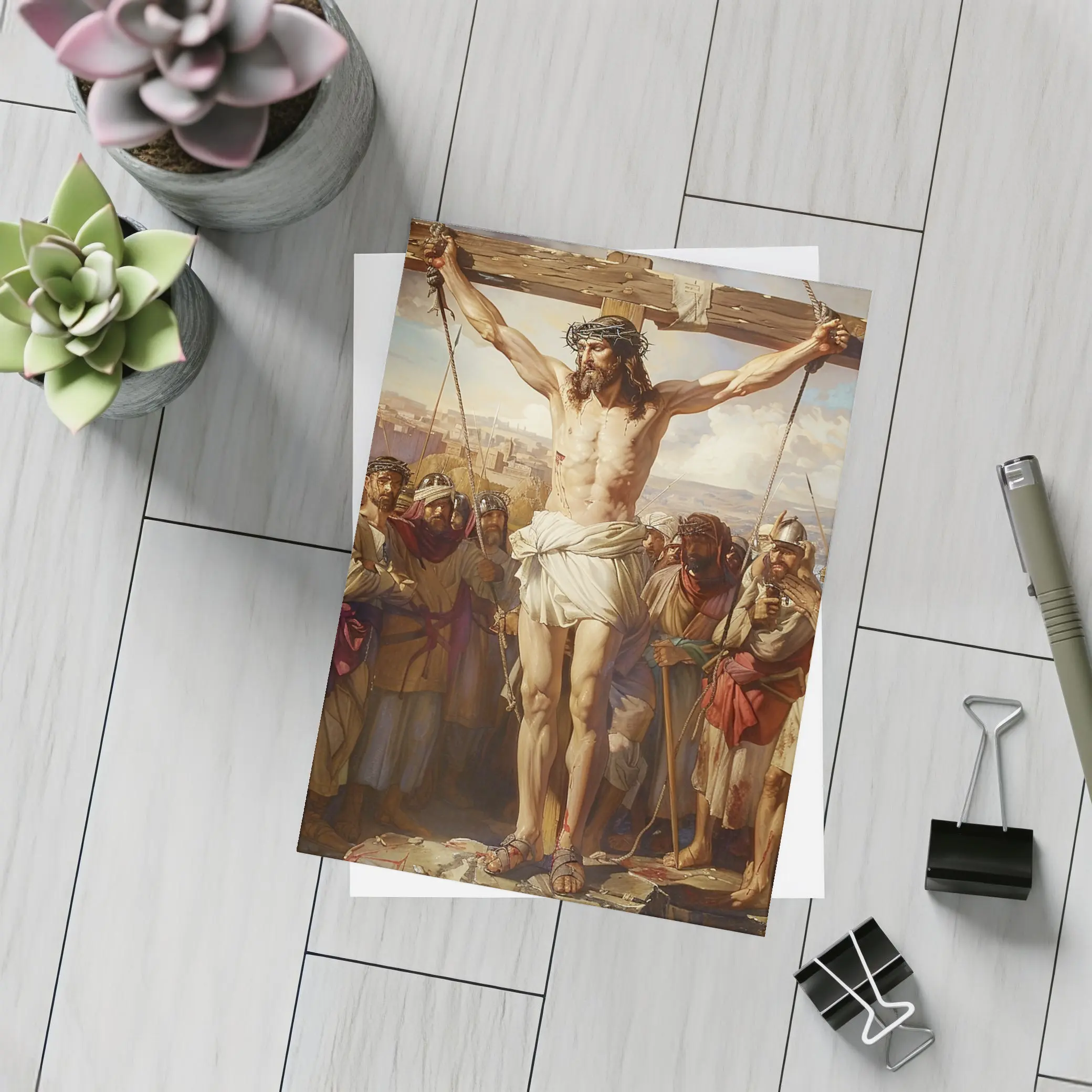 Jesus Christ Crucifixion Classical Oil Painting – Postcards