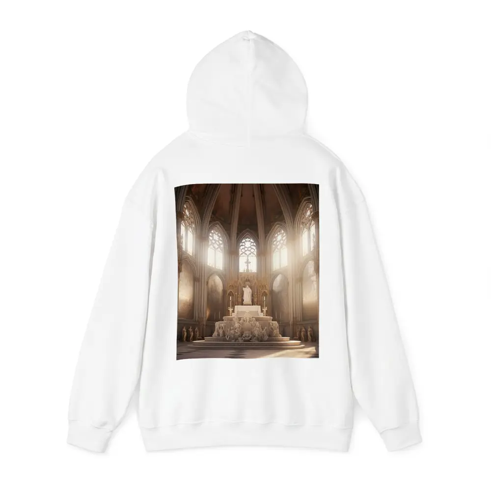 Gothic Cathedral Altar Light Rays Interior – Hoodies
