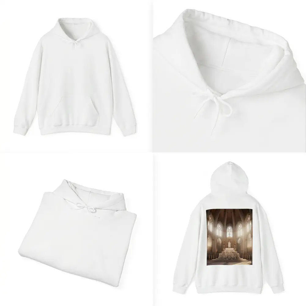 Gothic Cathedral Altar Light Rays Interior – Hoodies