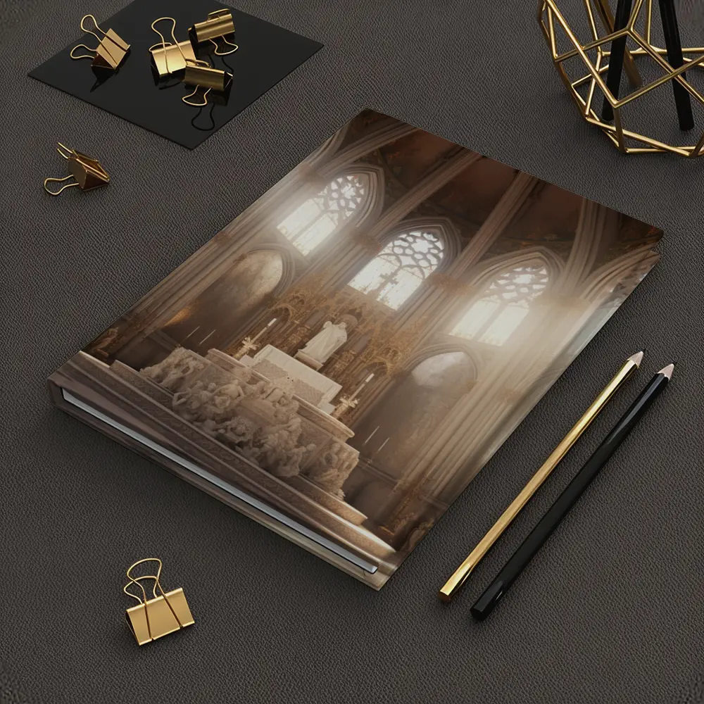 Gothic Cathedral Altar Light Rays Interior – Notebooks