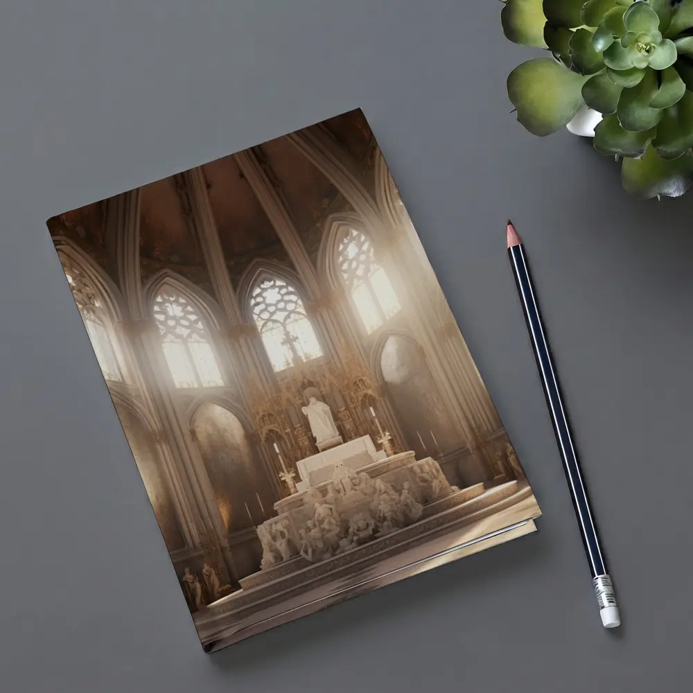 Gothic Cathedral Altar Light Rays Interior – Notebooks
