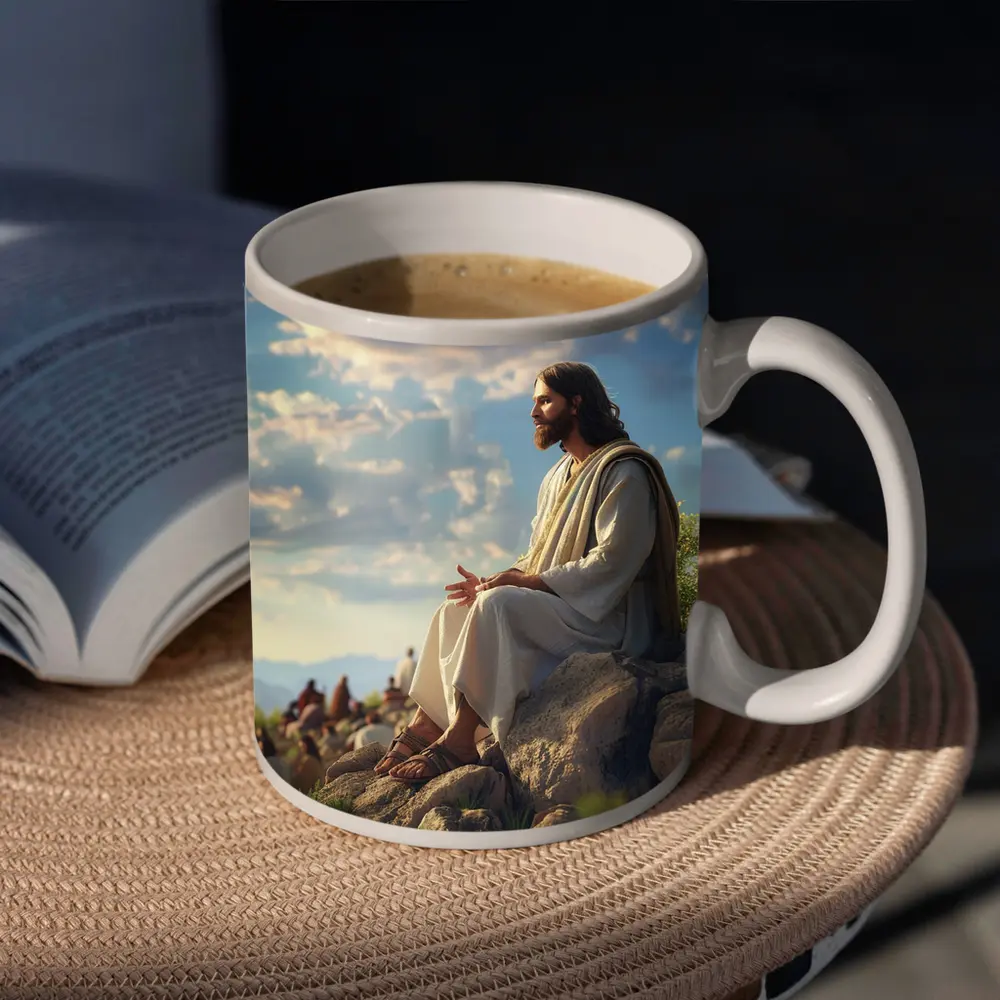 Jesus Teaching Disciples on Rocky Hillside – Mugs