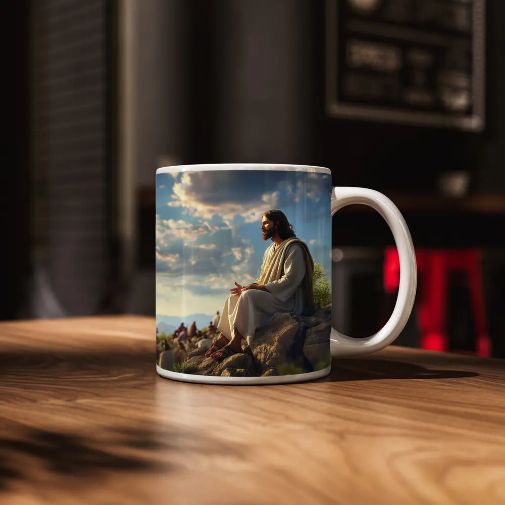 Jesus Teaching Disciples on Rocky Hillside – Mugs