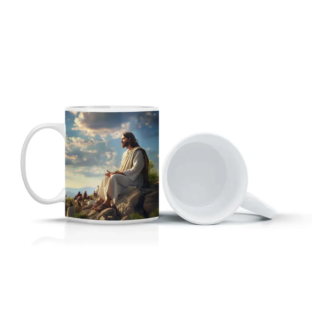 Jesus Teaching Disciples on Rocky Hillside – Mugs