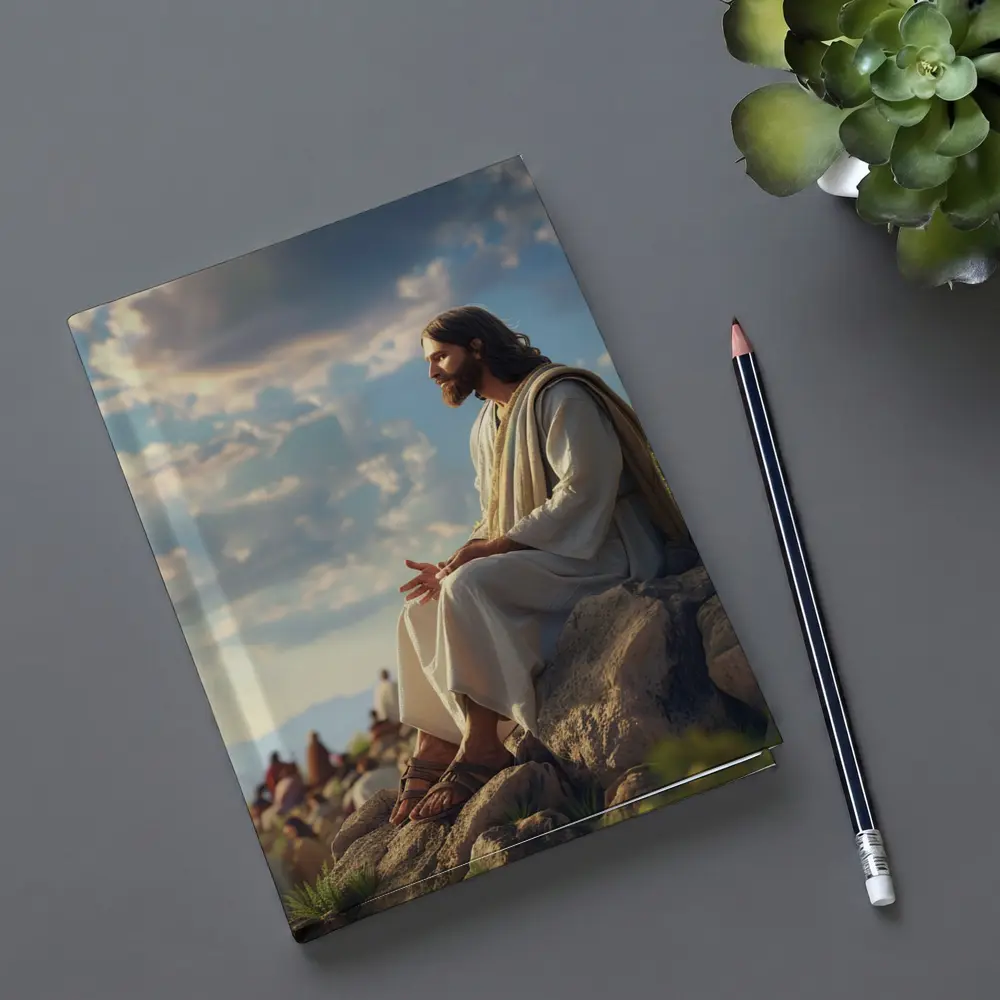 Jesus Teaching Disciples on Rocky Hillside – Notebooks